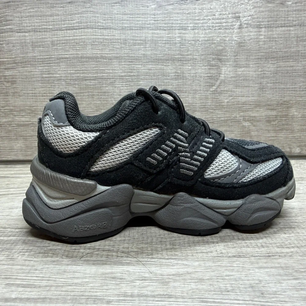 New Balance 9060 'Black Castlerock' Toddler Sneakers IV9060BK- SZ 6 C